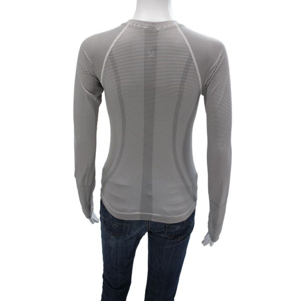 Lululemon Women Striped Gray Pullover Casual Long Sleeve Size S - Picture 3 of 4